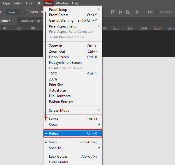 HOW TO REMOVE THE RULER FROM PHOTOSHOP